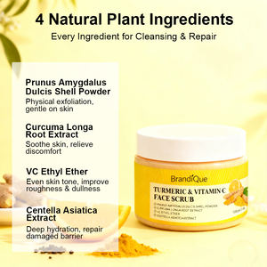 Натуральные ингредиенты Centella Asiatica ремонт поврежденной кожи успокаивает куркуму нежное Отшелушивание лица скраб соль - Product Image 3