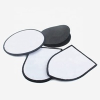 Patchs vierges en tissu personnalisables pour sublimation par transfert thermique, avec fermeture auto-agrippante, vente en gros