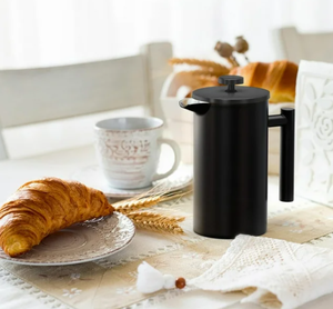Cafetera Francesa Portátil Moderna de Doble Pared de Acero Inoxidable con Filtro de Malla, Émbolo de Repuesto, Gran Capacidad de <span class=keywords><strong>1000</strong></span> <span class=keywords><strong>ml</strong></span> - Product Image 2