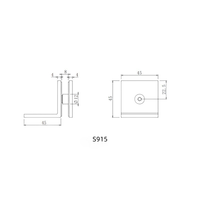 Support d'angle moderne en acier inoxydable à 90 degrés pour fixation de verre, moulé avec précision, pour cloisons de douche