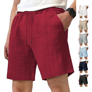 Shorts d'été pour hommes, coupe ample, couleur unie, bleu clair, polyester, cordon de serrage, sport, décontracté, plage - Product Image 2