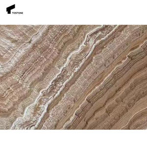 TOstone แผ่นหินอ่อนนกยูงสีแดงสีขาวแปลกใหม่แผ่นขัดสำหรับการออกแบบในร่มในห้องนั่งเล่นห้องครัวห้องน้ำ - Product Image 5