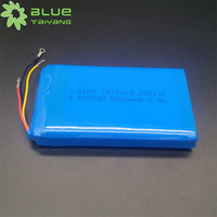 Baterai Li-polymer Isi Ulang Berkualitas Tinggi 155590 7.4v 5000mah untuk Kunci Pintu Pintar Nom 7.4v 5000mah 37wh Paket Baterai Lithium