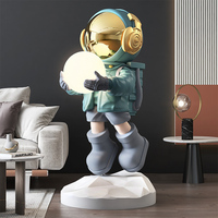 Sculpture de lumière lunaire astronaute, décoration de chambre d'enfant, artisanat de dessin animé, ornements, couleur personnalisable
