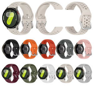 Fournisseur de confiance 20mm Bracelet de montre de remplacement en silicone pour <span class=keywords><strong>Samsung</strong></span> <span class=keywords><strong>Watch</strong></span> 7 6 <span class=keywords><strong>5</strong></span> 4 Band Bracelet intelligent respirant en silicone - Product Image 1