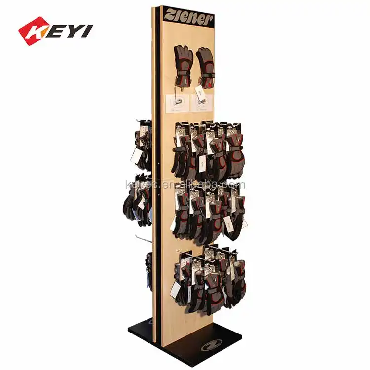 Custom Double Sided Hanging Motorcycle Gloves Display Stand Rack