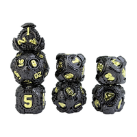 En stock – Nouvel ensemble de dés ronds rotatifs 7 pièces pour Dungeons & Dragons – Jeu de dés en métal massif pour jeux de rôle