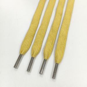 Cordon tubulaire en coton pour pantalon, cordon de serrage avec embouts métalliques, accessoire vestimentaire personnalisé, résistance à la décoloration 4, fourni par l'usine - Product Image 2