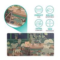 Tapis de bureau dessin animé personnalisé Kawaii ours tapis de souris de jeu Anime plante abstraite protecteur de bureau clavier tapis de bureau