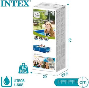 INTEX-PISCINA RECTANGULAR <span class=keywords><strong>de</strong></span> tamaño pequeño para exteriores, <span class=keywords><strong>Alberca</strong></span> sobre el suelo, Intex, 28270 - Product Image 6