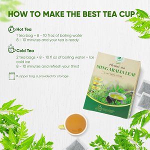 Fournisseur professionnel de thé NMPT Ming Aralia Leaf Herbal Health Premium Dried 2g Bags Export Quality - Product Image 4