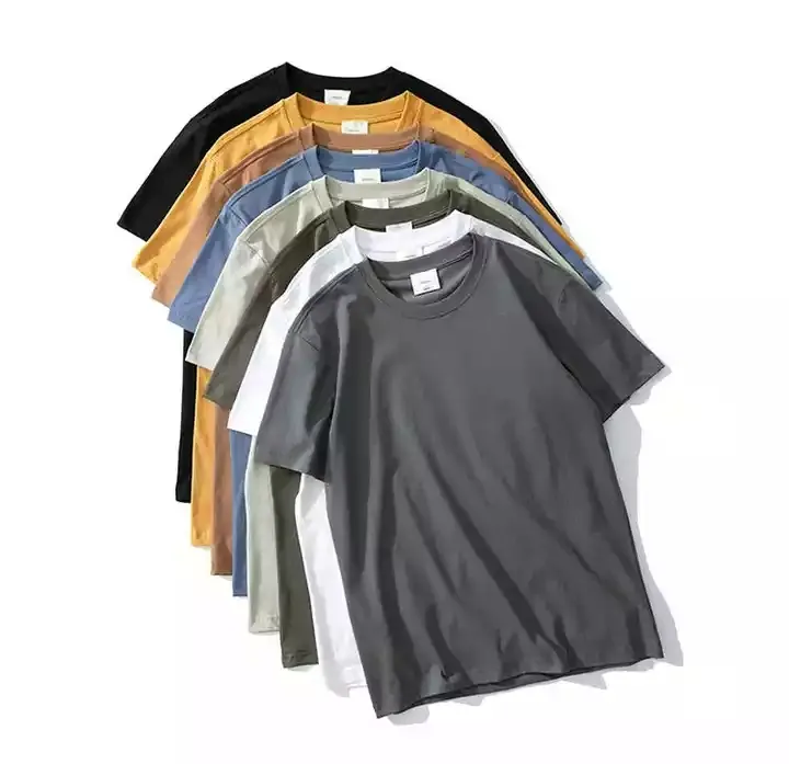 Camisa masculina de manga curta, venda direta da fábrica, impressão digital, manga redonda, gola, camisa masculina, 100% algodão, roupa, estoque