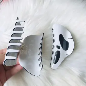 Novo design popular venda quente atacado cabelo clipe cocar crânio máscara fantasma rosto Halloween cabelo garra clipes