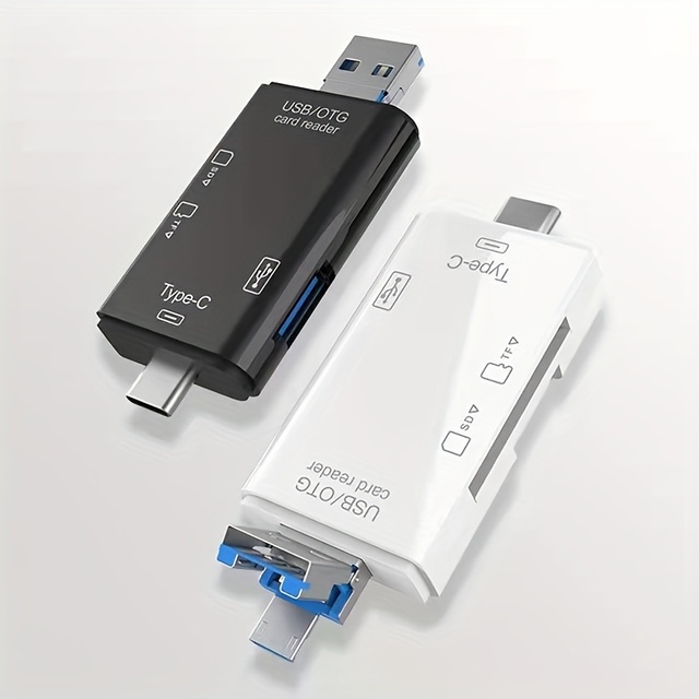 6 in 1 Type C Micro USB 2.0 to SD TF Reading Card High Speed Type-C Memory Card Reader With USB OTG Adapter for Mobilephone Pc