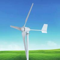 Éolienne compacte 800W/1000W et système hybride solaire-éolien DC 24V/48V vers AC 220V pour usage domestique et extérieur, fabriqué en Chine