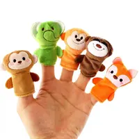 Boneka Hewan Lucu Jari Lucu Mainan Lembut untuk Anak-anak Boneka Tangan