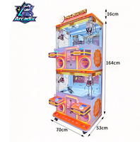 Promotion : Machine à griffes à monnayeur double niveau pour 4 joueurs, attrape-poupées, jeu d'arcade commercial pour centre commercial