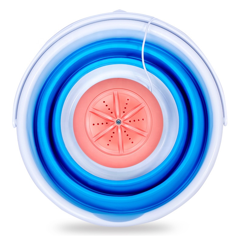 Горячая Распродажа 18 Вт 1 кг 2 кг Мини Портативная стиральная машина со складным ведром