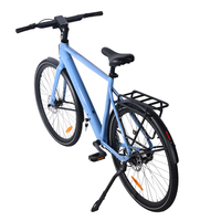Bicicleta Eléctrica Urbana de Alta Gama de 7 Velocidades para Adultos con Transmisión por Correa y Batería de Litio de 36v, Bicicleta de Carretera, Electro Fahrrad