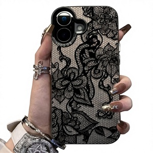 Funda para Teléfono Móvil con Diseño de Encaje Floral, Antihuellas, Electrochapada, Estilo Ins, para <span class=keywords><strong>iPhone</strong></span> 17/15/14/13/<span class=keywords><strong>11</strong></span> <span class=keywords><strong>Pro</strong></span> Max/16 <span class=keywords><strong>Pro</strong></span> - Product Image 2