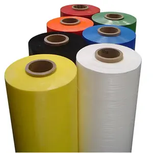 Transparent industrie 50kg en plastique lldpe palette wrap en plastique jumbo rouleau film étirable jumbo rouleau main film étirable