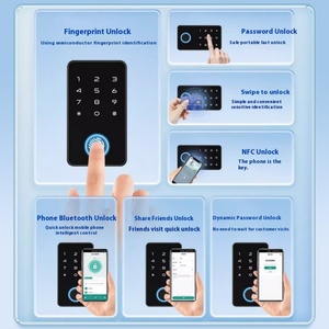 Armoire à double porte en bois avec serrure intelligente NFC, reconnaissance d'empreintes digitales et mot de passe, pour rangement de chaussures et d'archives, compatible international - Product Image 3