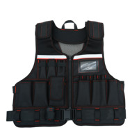 Zaino Porta Attrezzi Multiuso Resistente con Tasche Regolabili, Impermeabile, Striscia Riflettente, Schienale in Rete Traspirante, Disponibile OEM per Edilizia