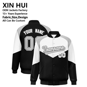 Custom High Quality <b>Men's</b> <b>Varsity</b> Letterman <b>Jacket</b> Sublimated Patchwork <b>Bomber</b> <b>Jacket</b> Team Name Embroidery Streetwear Outerwear - Product Image 1