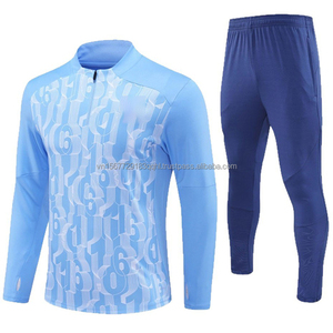 ชุดฝึกซ้อมฟุตบอลแขนยาวพิมพ์ลาย ระบายอากาศ ป้องกันรังสียูวี ซิปครึ่งตัว ผ้าแห้งเร็ว ยืดหยุ่น ชุดแข่งขัน - Product Image 6