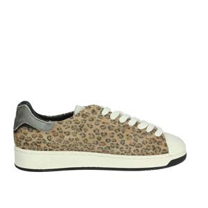 D.A.T.E. Zapatillas Donna W411-BA-MX-LE Beige con Estampado de Leopardo y Suela Gruesa - Product Image 4