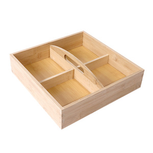 Caja de madera con cuatro compartimentos para frutos secos Magpie Wedding, para exhibición en mesa de boda en la habitación nupcial. - Product Image 5