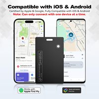Carte de suivi intelligente MFi Find My, Hub de localisation Android, ultra-mince 1,7 mm, étanche IP68, kit cadeau, localisateur GPS pour portefeuille, sac, bagages, clés