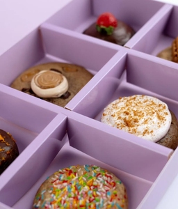 Trà chiều Tiramisu tông hình chữ nhật lớn quà tặng Cupcake Macaron Cookie hộp bánh hình chữ nhật - Product Image 2