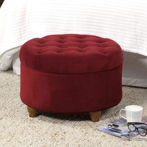 Sac de <span class=keywords><strong>rangement</strong></span> pour repose-pieds, pochette en cuir, avec boutons pivotants, rond - Product Image 4