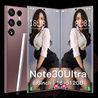 Hot Notes 30 Ultra 16 + 512GB Smartphone, Teléfono Android con Pantalla Completa de 6.8 Pulgadas, Lápiz Óptico Integrado, Teléfono Móvil Desbloqueado