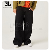 LARSUR Personnalisé Denim Usine Y2K Skateboard Skater Skate Denim Pantalon Baggy Flare Jeans Hommes Pantalon à Jambes Larges Jeans Hommes