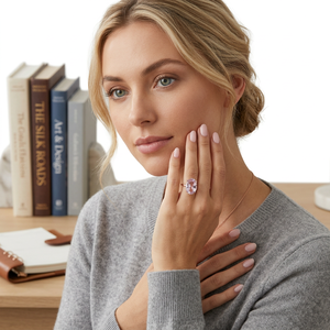 Anillo de Kunzita Natural en Oro Sólido de 14K, Joyería Fina, Proveedor Mayorista OEM ODM - Product Image 6