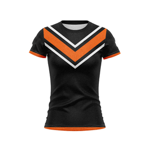 Camiseta de Entrenamiento de Rugby Personalizada para Mujer, Estilo Delfines Rojos y Blancos, Estilo Liga Herencia, Ropa para Aficionadas, OEM - Product Image 3