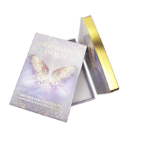 Tarjeta de Afirmaciones con Borde Dorado Impreso y Diseño Personalizado, Frases Motivacionales Espirituales en Papel