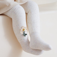 Polaire corail à motifs floraux avec fil à pois Collants d'hiver pour filles Chaussettes confortables Enfants 0-5 ans Chaud Épais Collants Leggings Pantalons