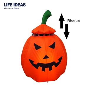 5FT automatique montée crâne fantôme en citrouille Halloween décoration gonflable pour le jour des vacances de la fête des morts - Product Image 6