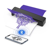 Imprimante thermique portable A4 sans fil avec batterie de 1500 mAh - Imprimante de pochoirs de tatouage pour iOS et Android en stock