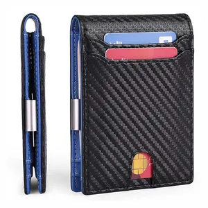 Men's Ultra-thin Double Fold Wallet Rfid Blocking Credit Card Cash Multifunctional Suitable For Men's Gift Wallet