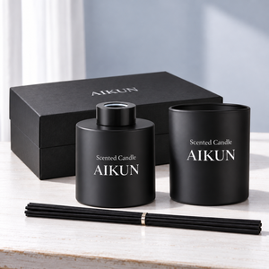 Set de Regalo Aikun con Difusor de Aroma y Vela Mate Negra, con Espuma Protectora, para Regalos Corporativos, Logotipo Personalizado, OEM, ODM, Directo de Fábrica - Product Image 2