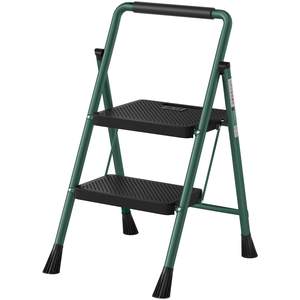 Escalera plegable de almacenamiento de metal Escalera plegable compacta de 3 escalones de acero para el hogar Escalones para Sillas - Product Image 5