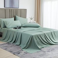 Ensemble de draps en bambou 100% biologique authentique, luxueusement doux et rafraîchissant, double couture, qualité assurée