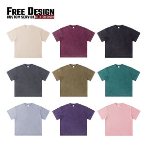 Camiseta de Algodón Batik Lavado Personalizada para Hombre, 275 g/m², Estilo Vintage Retro, Diseño Batik con Costura Invisible, 100% Algodón - Product Image 3