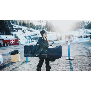 Bolsa plegable para tabla de snowboard, bolsa para botas, combo 2 en 1, funda de viaje sin acolchado, correa de hombro desmontable, compatible con tablas de hasta 165 cm, unisex, color negro - Product Image 4