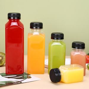 Bouteilles d'eau vides de jus de boisson en plastique PET sans BPA de 4oz 8oz écologiques avec bouchons blancs et noirs - Product Image 6