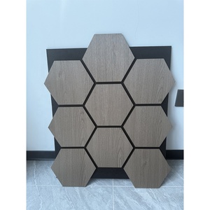 Shengtai, precio de productor, Nogal Negro hexagonales de paneles acústicos, tablero de revestimiento decorativo Akupanel de MDF, <span class=keywords><strong>aislador</strong></span> de sonido - Product Image 3